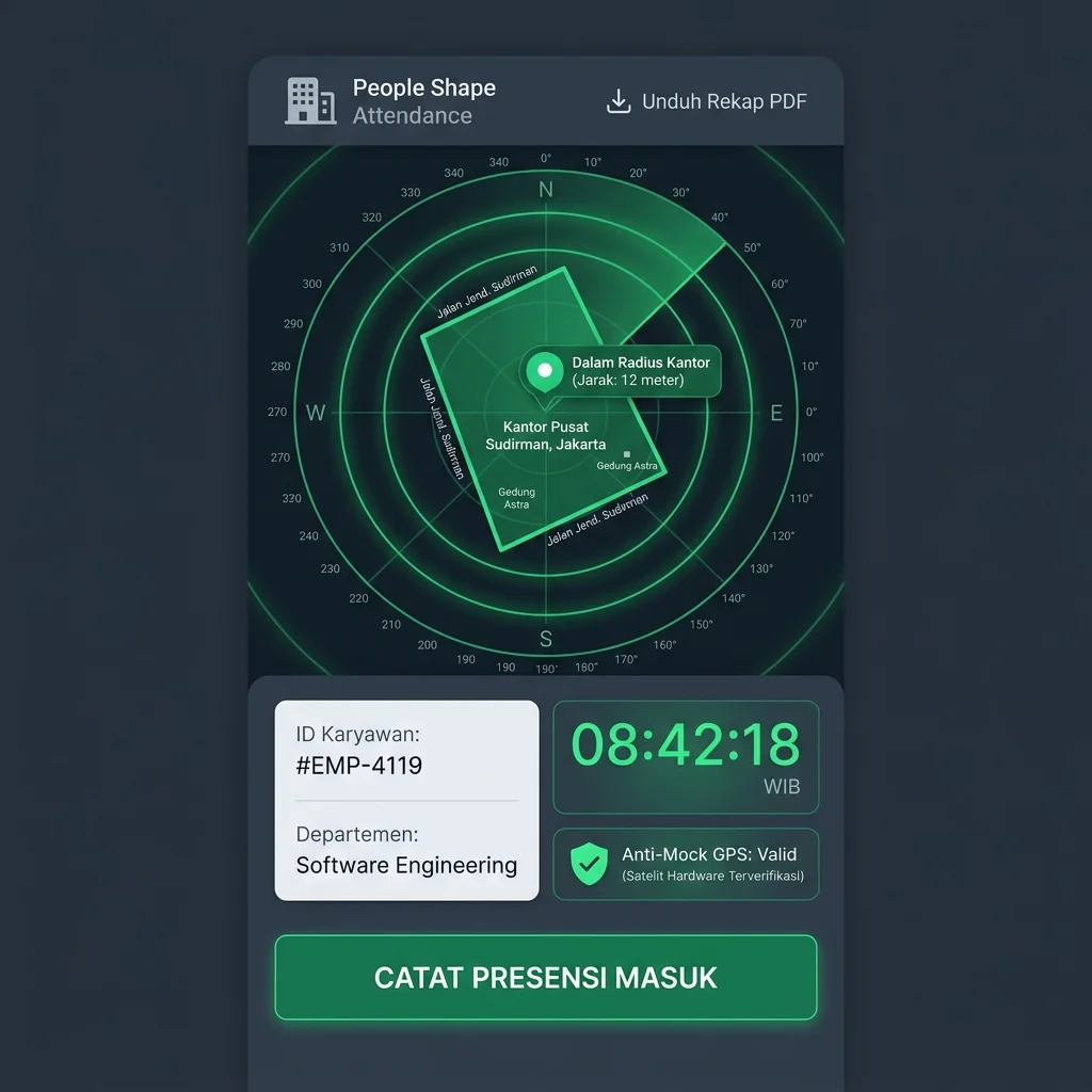 Aplikasi People Shape Attendance oleh Muhamad Wildan